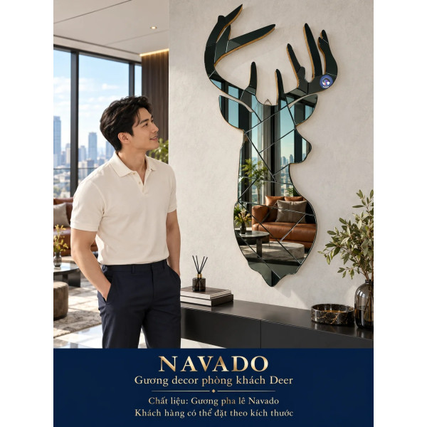 Gương nghệ thuật Deer NAVADO phòng khách