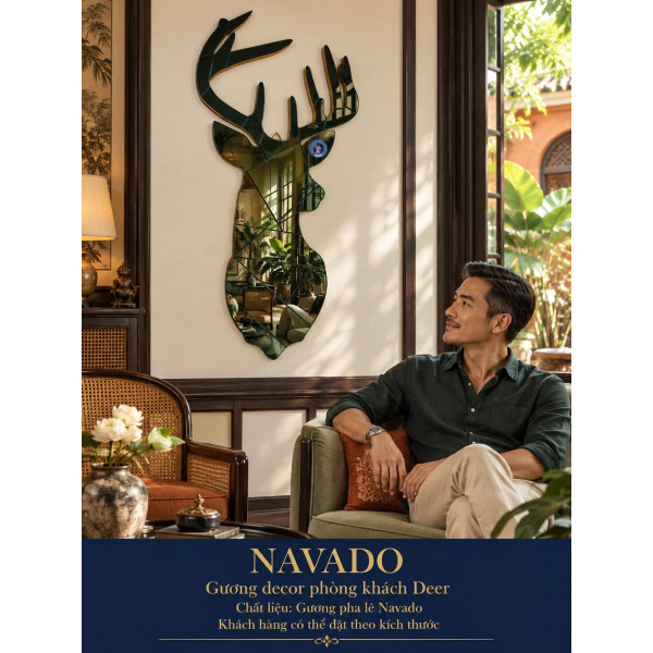 Gương nghệ thuật Deer NAVADO phòng khách