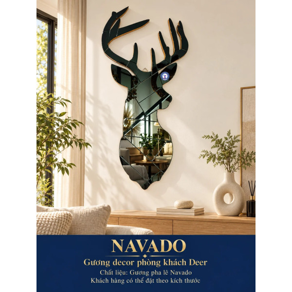 Gương nghệ thuật Deer NAVADO phòng khách