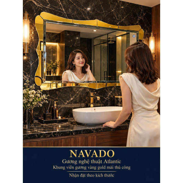 Gương phòng tắm nghệ thuật Atlantic NAVADO