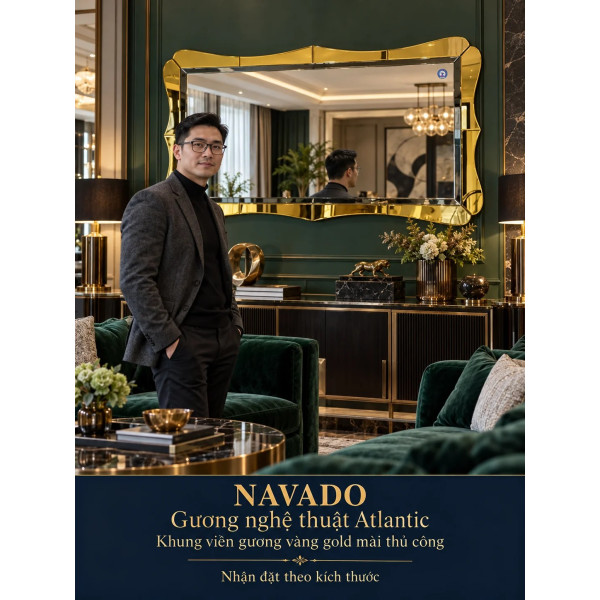 Gương nghệ thuật Atlantic NAVADO phòng khách