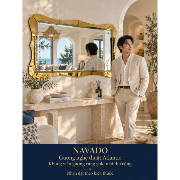 Gương nghệ thuật Atlantic NAVADO phòng khách