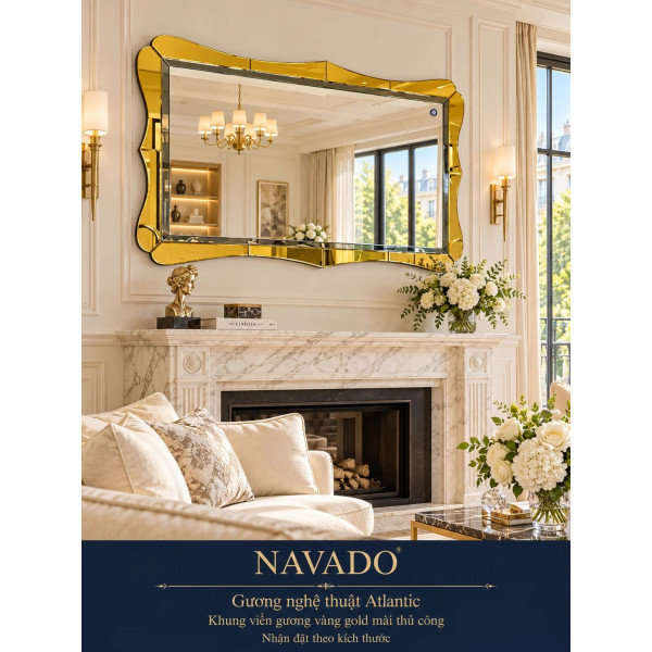 Gương nghệ thuật Atlantic NAVADO phòng khách