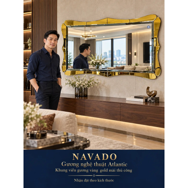 Gương nghệ thuật Atlantic NAVADO phòng khách