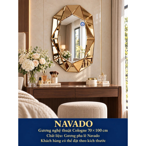 Gương bàn trang điểm Cologne NAVADO 70 x 100 cm