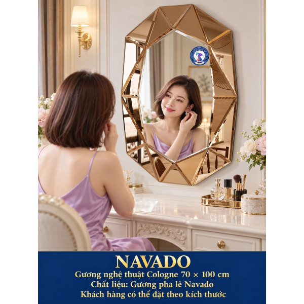 Gương bàn trang điểm Cologne NAVADO 70 x 100 cm