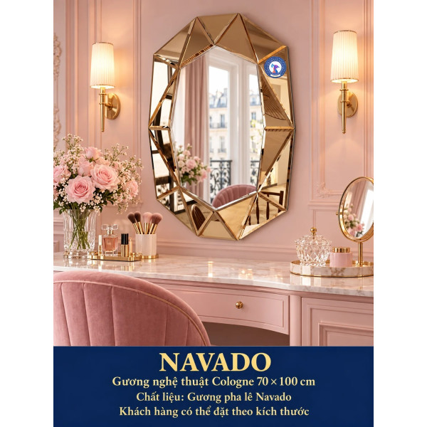 Gương bàn trang điểm Cologne NAVADO 70 x 100 cm