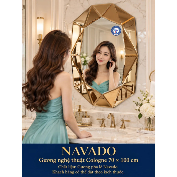Gương phòng tắm Cologne NAVADO 70 x 100 cm