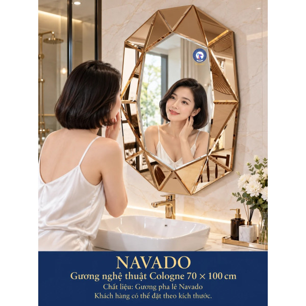 Gương phòng tắm Cologne NAVADO 70 x 100 cm