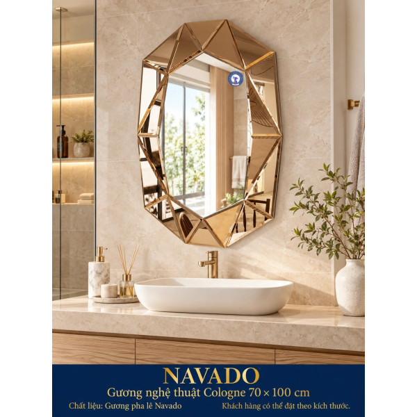 Gương phòng tắm Cologne NAVADO 70 x 100 cm