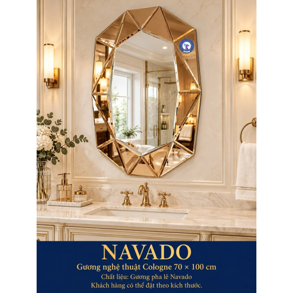 Gương phòng tắm Cologne NAVADO 70 x 100 cm