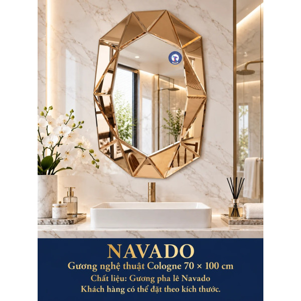 Gương phòng tắm Cologne NAVADO 70 x 100 cm