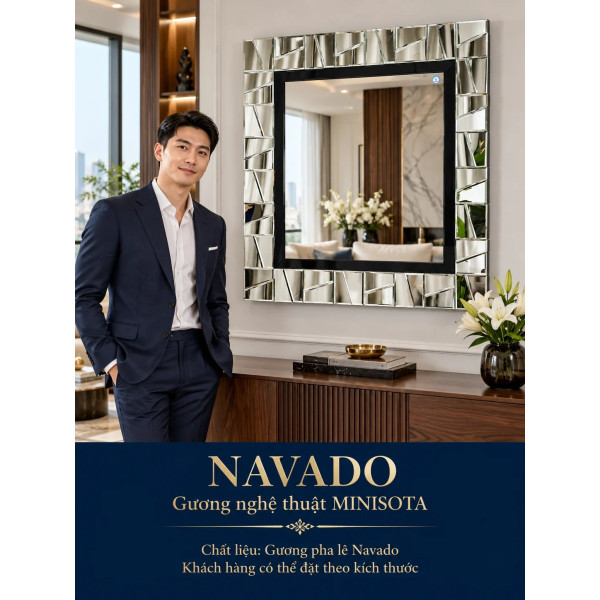 Gương nghệ thuật Minisota NAVADO phòng khách