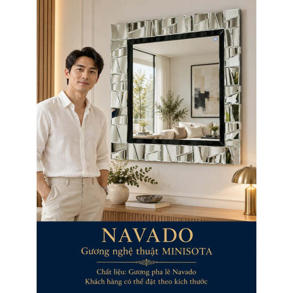 Gương nghệ thuật Minisota NAVADO phòng khách