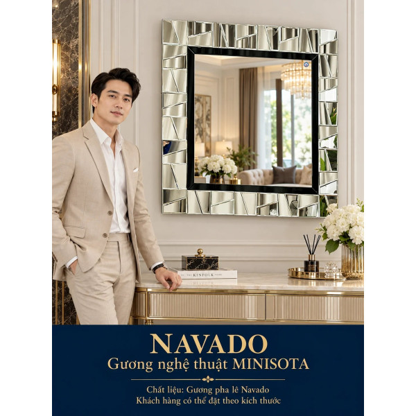 Gương nghệ thuật Minisota NAVADO phòng khách