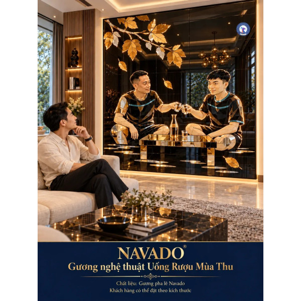 Gương nghệ thuật Uống Rượu Mùa Thu NAVADO