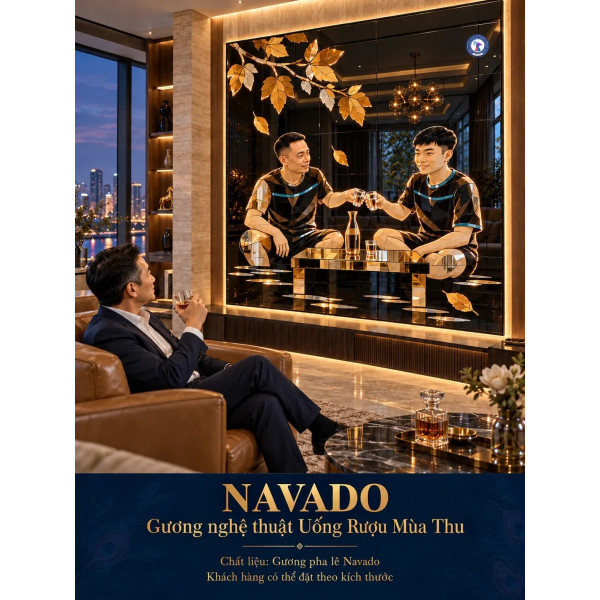 Gương nghệ thuật Uống Rượu Mùa Thu NAVADO
