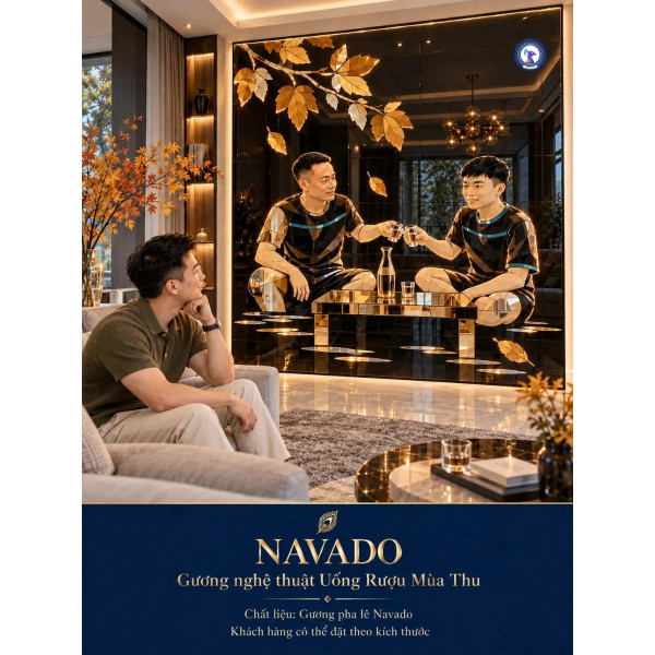 Gương nghệ thuật Uống Rượu Mùa Thu NAVADO