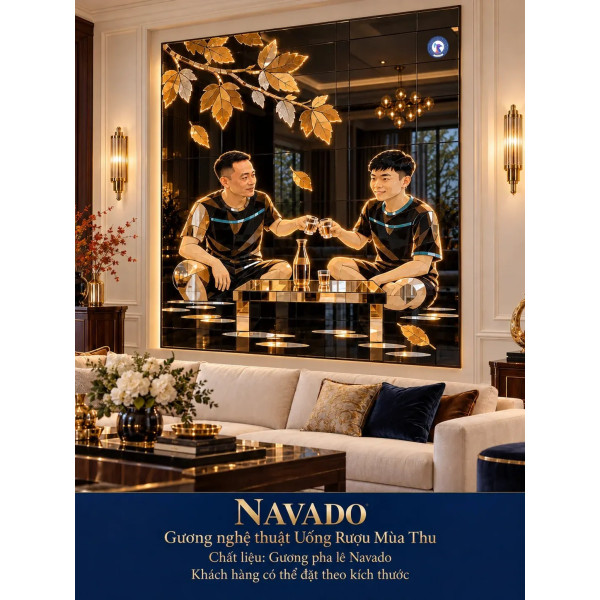 Gương nghệ thuật Uống Rượu Mùa Thu NAVADO
