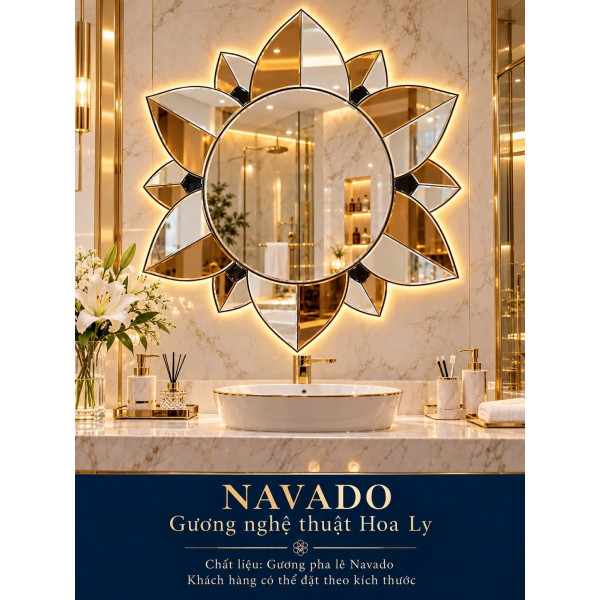 Gương phòng tắm Hoa Ly NAVADO