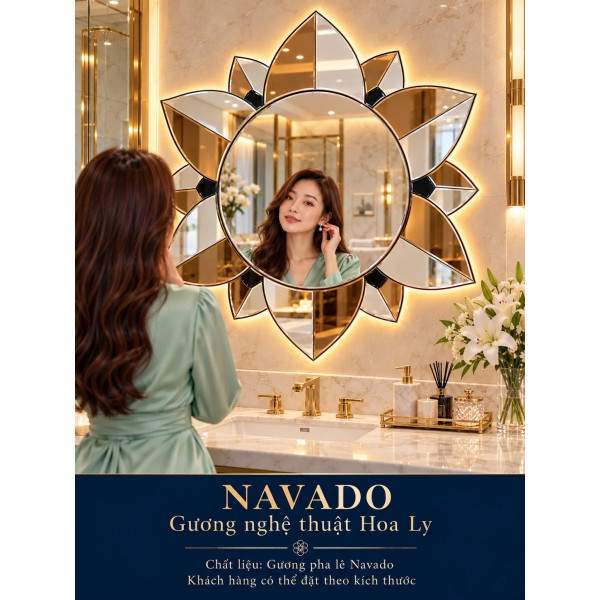 Gương phòng tắm Hoa Ly NAVADO