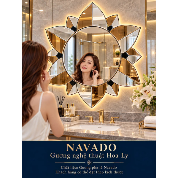 Gương phòng tắm Hoa Ly NAVADO