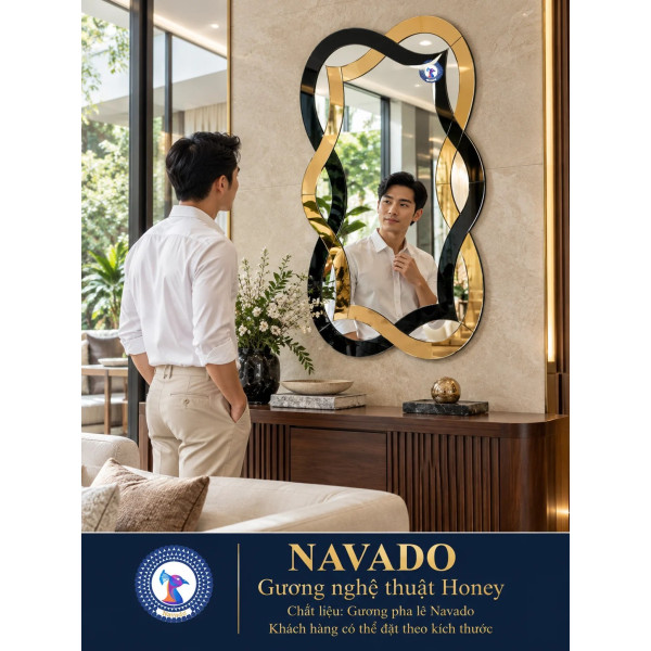 Gương nghệ thuật Honey NAVADO phòng khách