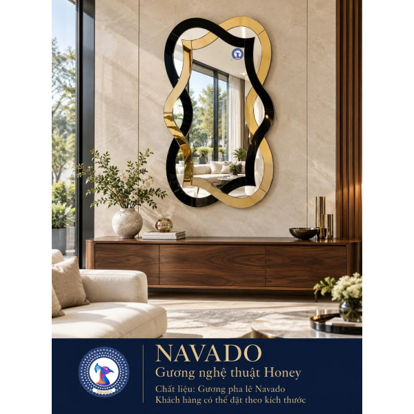 Gương nghệ thuật Honey NAVADO phòng khách