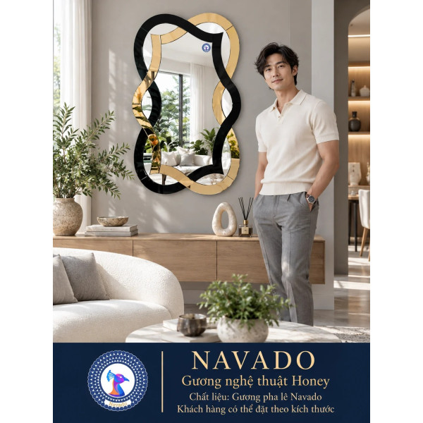 Gương nghệ thuật Honey NAVADO phòng khách