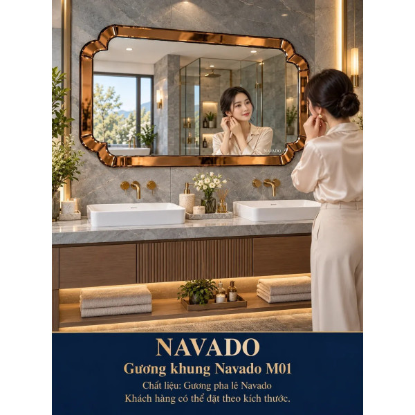 Gương phòng tắm NAVADO M01 dáng ngang