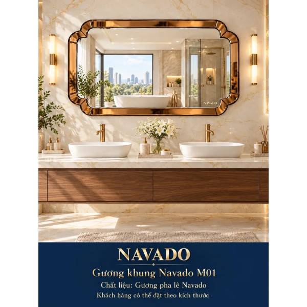 Gương phòng tắm NAVADO M01 dáng ngang