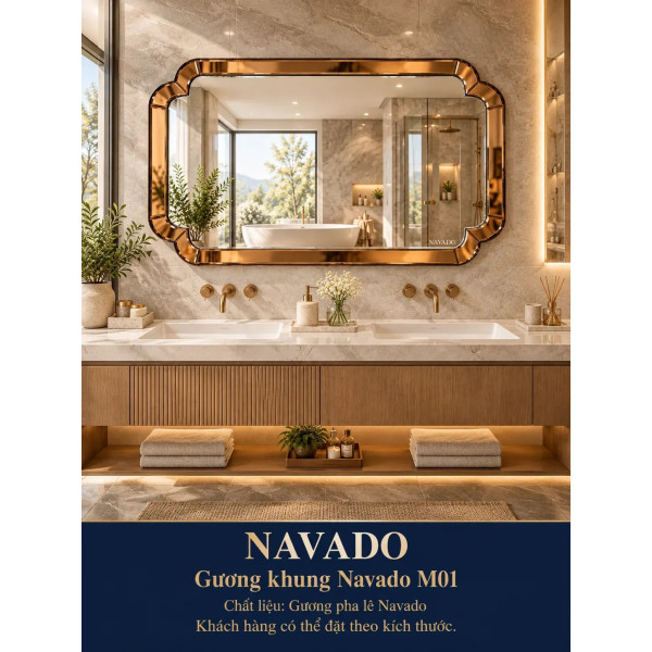 Gương phòng tắm NAVADO M01 dáng ngang