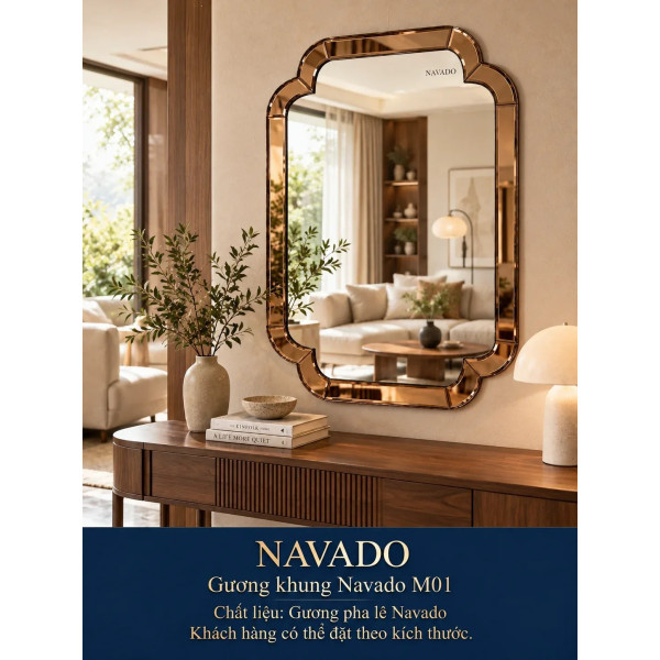 Gương trang trí khung NAVADO M01 60 x 80 cm