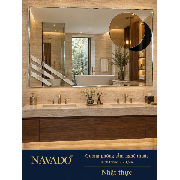 Gương phòng tắm nghệ thuật Nhật Thực NAVADO