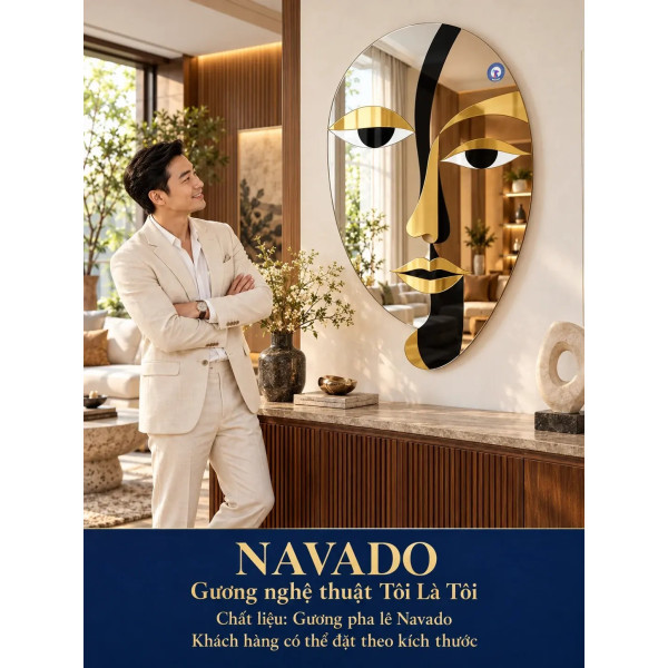 Gương nghệ thuật Tôi Là Tôi NAVADO phòng khách