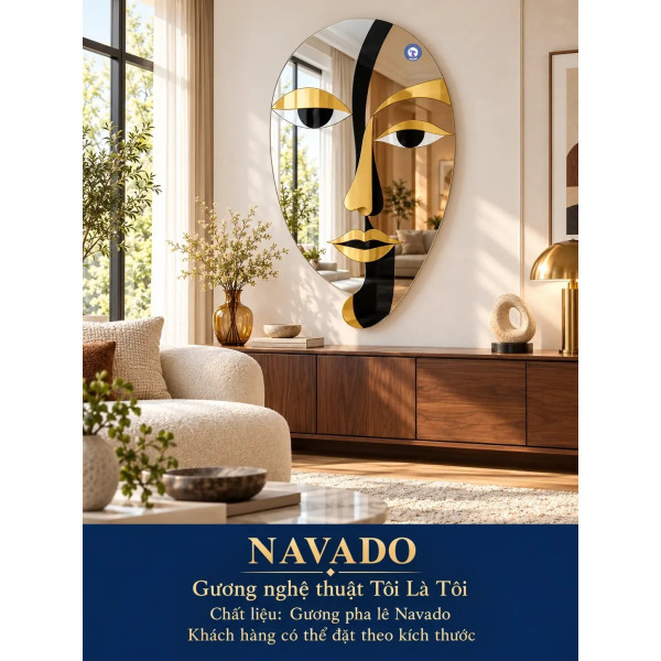 Gương nghệ thuật Tôi Là Tôi NAVADO phòng khách