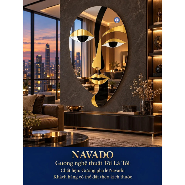 Gương nghệ thuật Tôi Là Tôi NAVADO phòng khách