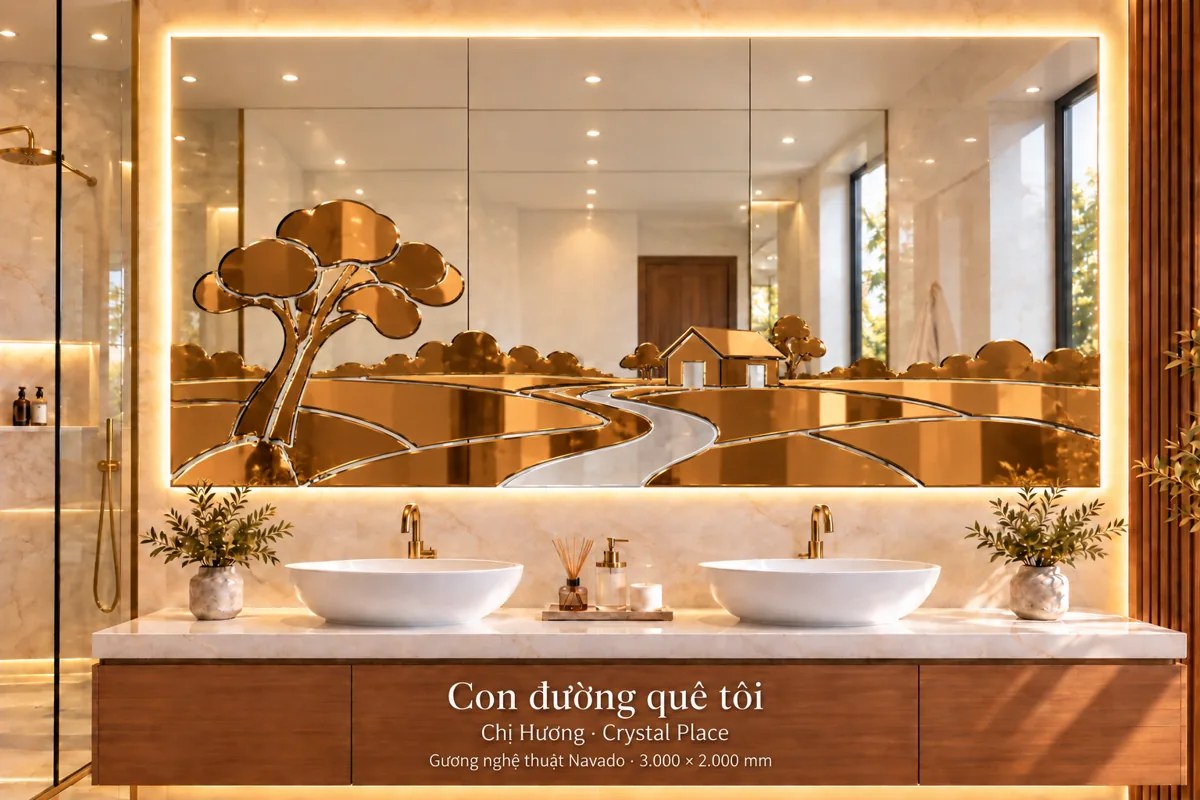 Gương nghệ thuật Con Đường Quê Tôi NAVADO