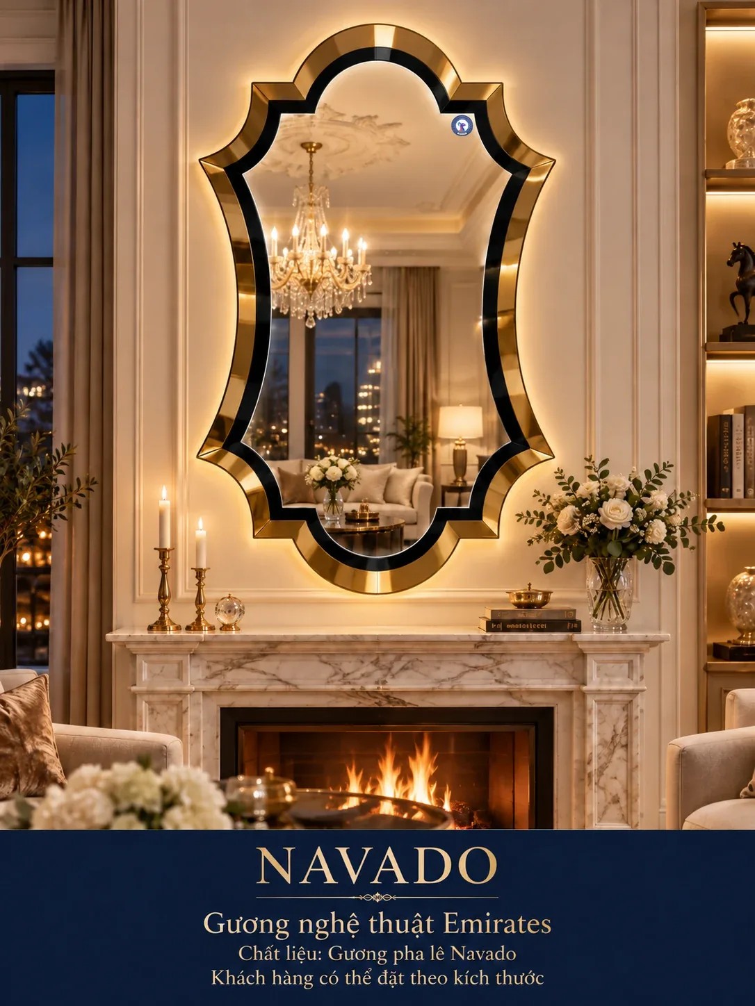 Gương nghệ thuật Emirates NAVADO phòng khách