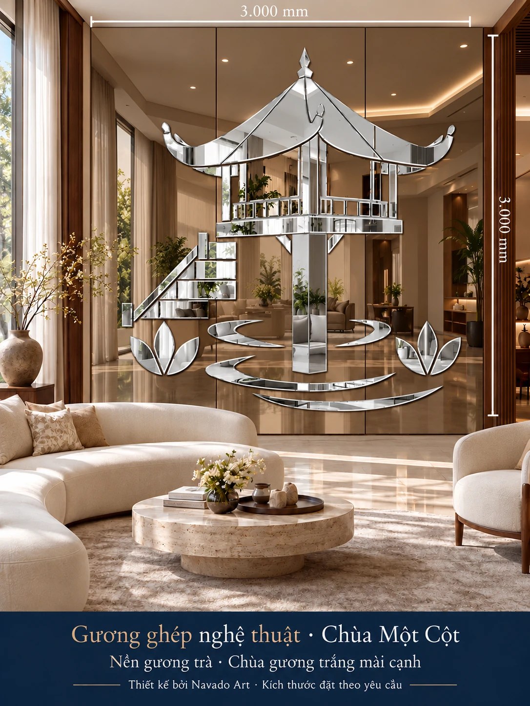Gương nghệ thuật Chùa Một Cột NAVADO