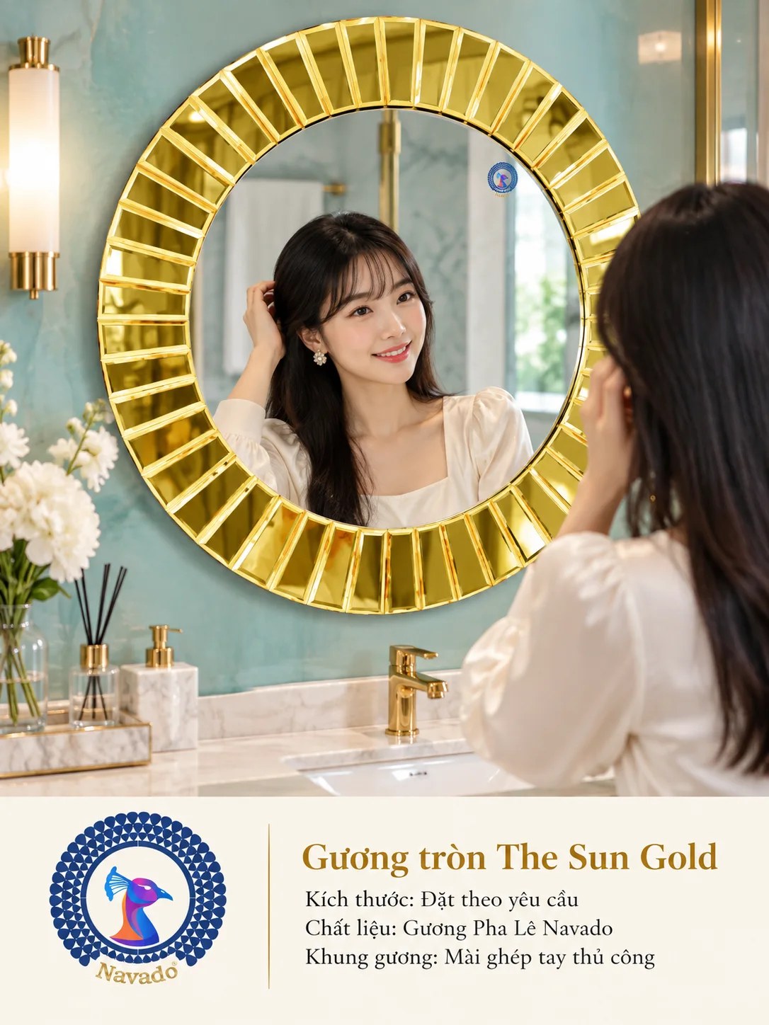 Gương phòng tắm The Sun Gold NAVADO