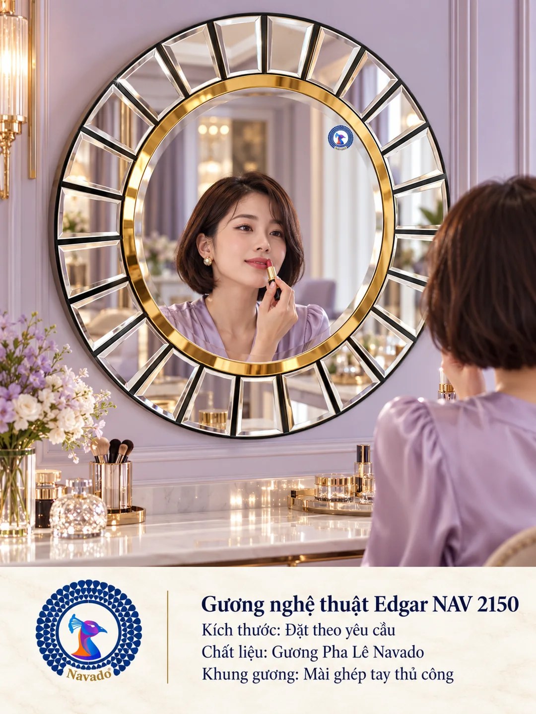 Gương bàn trang điểm Edgar NAV 2150 NAVADO