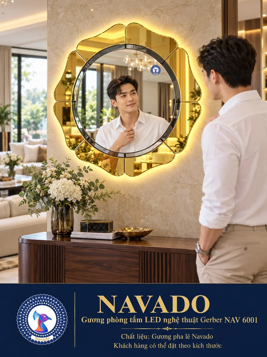 Gương trang trí Gerber NAV 6001 LED