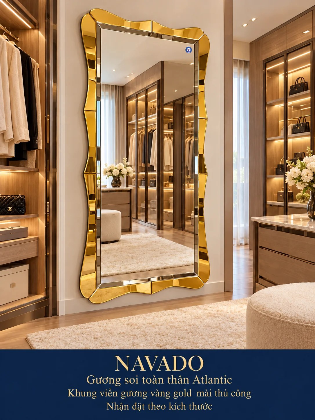 Gương soi toàn thân nghệ thuật Atlantic NAVADO