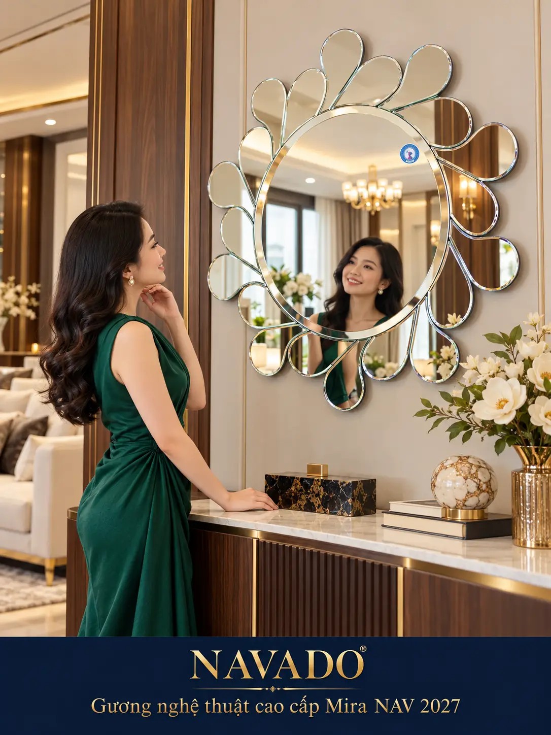 Gương trang trí Mira NAV 2027 trong không gian nội thất