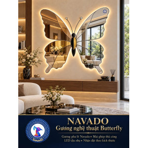 Gương nghệ thuật Butterfly NAVADO LED phòng khách
