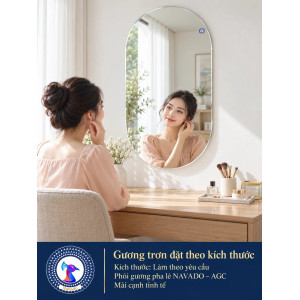 Gương bàn trang điểm tròn đặt theo kích thước NAVADO