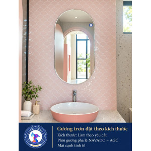 Gương phòng tắm tròn đặt theo kích thước NAVADO