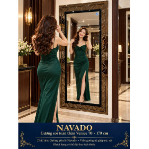 Gương soi toàn thân Venice viền trà NAVADO 70 x 170 cm