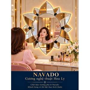 Gương bàn trang điểm Hoa Ly NAVADO